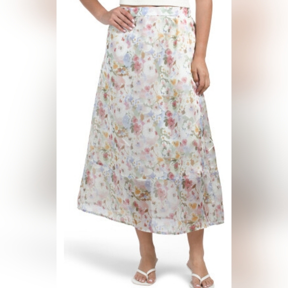 MELLODAY Floral Print Maxi Skirt - Picture 5 of 5